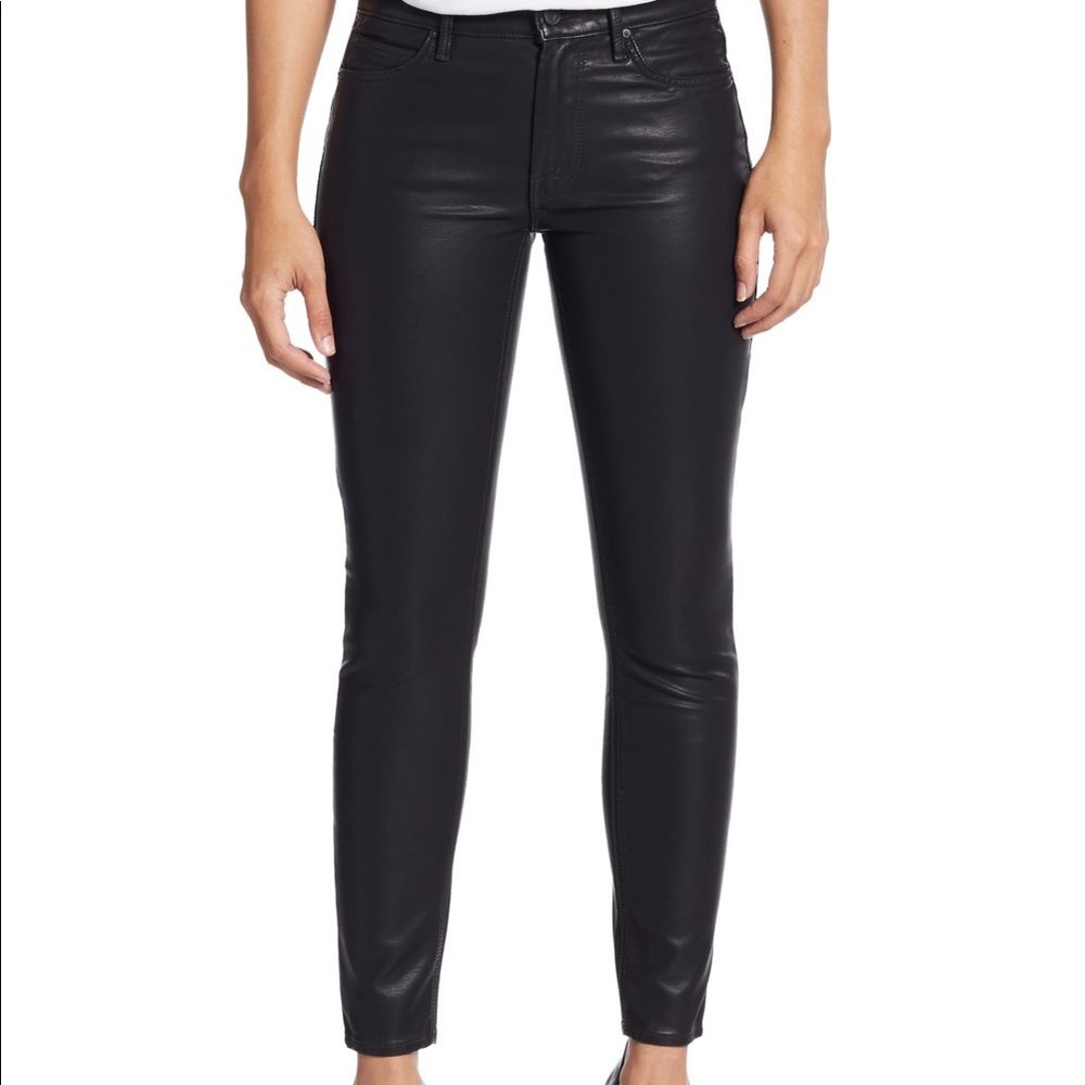 Mother | Women's The Muse Faux Leather Pants | Size 28 | Black